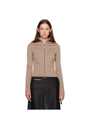 Courrèges Tan Biker Track Jacket