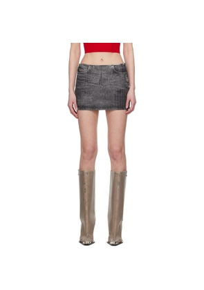 Diesel Gray De-Pra-Mini-S3 Denim Miniskirt