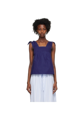 See by Chloé Blue Bow Tank Top
