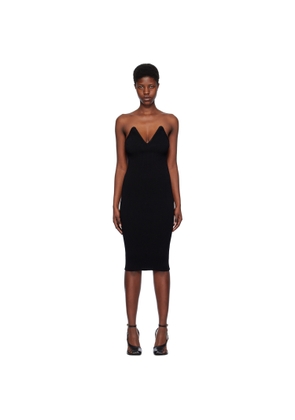 Coperni Black V-Neck Midi Dress