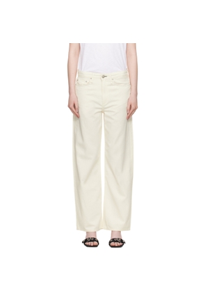 rag & bone Off-White Featherweight Logan Wide-Leg Jeans