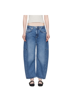 rag & bone Blue Charlie Ankle-Length Barrel Jeans