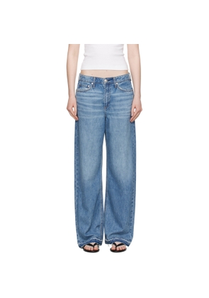 rag & bone Blue Featherweight Logan Wide-Leg Jeans