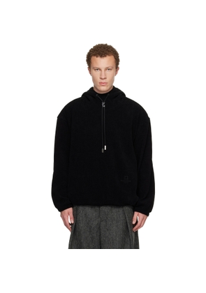 WOOYOUNGMI Black Ribbed Hoodie