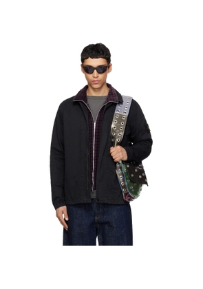 Stone Island Black 1200001 Organic Cotton Stretch 'Old' Effect Jacket