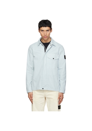 Stone Island Blue 1200001 Organic Cotton Stretch 'Old' Effect Jacket
