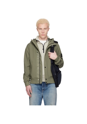 Stone Island Khaki 4100118 Light Soft Shell-R E.Dye Technology Jacket