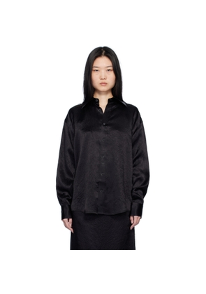 Filippa K Black Crinkle Shirt