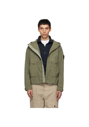 Stone Island Khaki 4100052 Light Compact Touch Short Jacket