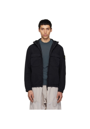 Stone Island Black 4100077 Stretch Organic Cotton Twill Jacket