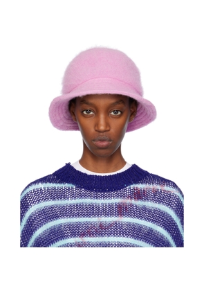 Marni SSENSE Exclusive Pink Furry Bucket Hat