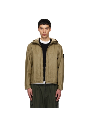 Stone Island Khaki 4100012 Double-Coated Cotton Ripstop Jacket