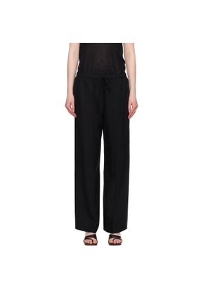 TOTEME Black Fluid Drawstring Lounge Pants