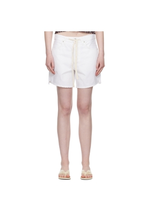 Citizens of Humanity White Brynn Drawstring Denim Shorts