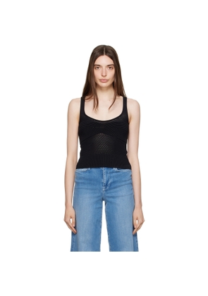 FRAME Black Scoop Neck Tank Top