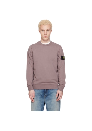 Stone Island Purple 6100060 Organic Cotton Fleece Sweatshirt