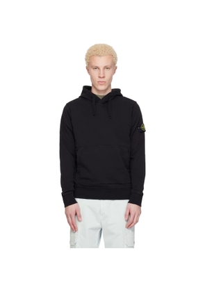 Stone Island Black 6100062 Organic Cotton Fleece Hoodie