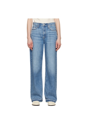 rag & bone Blue Featherweight Logan Wide-Leg Jeans