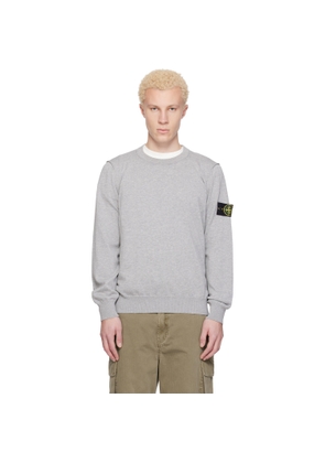 Stone Island Gray 5100053 Soft Organic Cotton Sweater