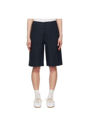 rag & bone Navy Banks Linen-Blend Shorts