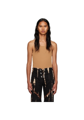 Dion Lee Tan Bichrome Tank Top
