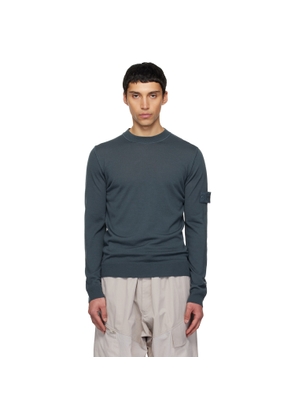 Stone Island Blue 5100071 Light Pure RWS Wool Sweater
