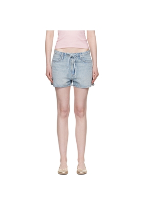 rag & bone Blue Ultra Featherweight Nolan Drawstring Denim Shorts