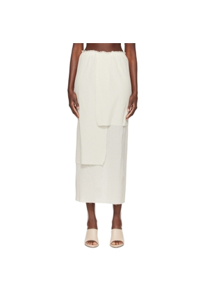 Lauren Manoogian Off-White Raw Layer Maxi Skirt
