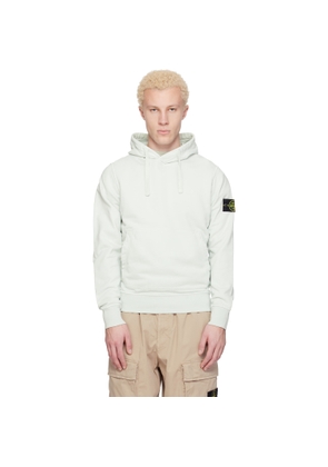 Stone Island Blue 6100062 Organic Cotton Fleece Hoodie