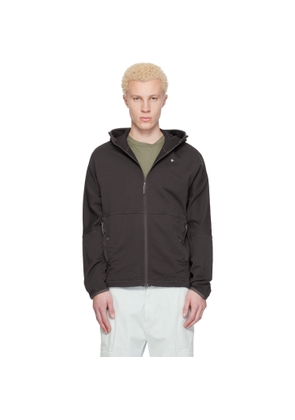 Stone Island Gray 6100069 Stretch Cotton Fleece Stellina Hoodie