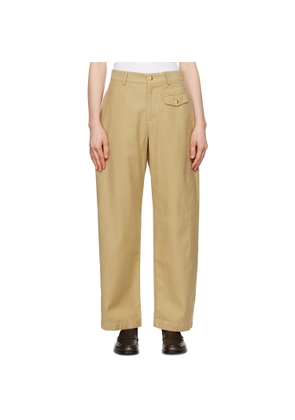 rag & bone Beige Renata Cotton Twill Utility Trousers