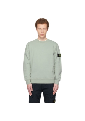 Stone Island Green 6100060 Organic Cotton Fleece Sweatshirt