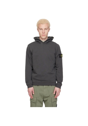 Stone Island Gray 6100031 Malfilé Fleece Old Effect Hoodie
