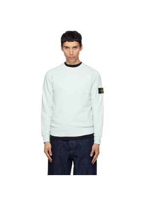 Stone Island Blue 6100060 Organic Cotton Fleece Sweatshirt