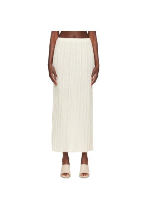 Lauren Manoogian Off-White Plisse Maxi Skirt