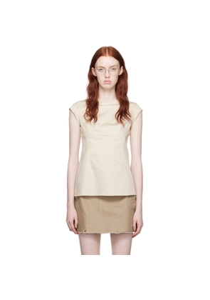 Elena Velez Beige Cap T-Shirt