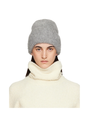 TOTEME Gray Alpaca Knit Beanie