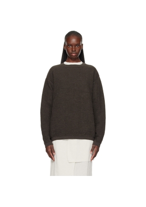 Lauren Manoogian Gray Fine Terry Crewneck Sweater