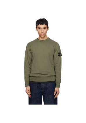 Stone Island Khaki 6100060 Organic Cotton Fleece Sweatshirt
