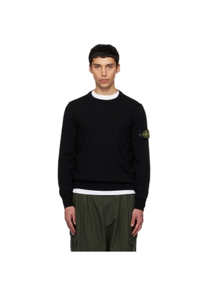 Stone Island Black 5100053 Soft Organic Cotton Sweater