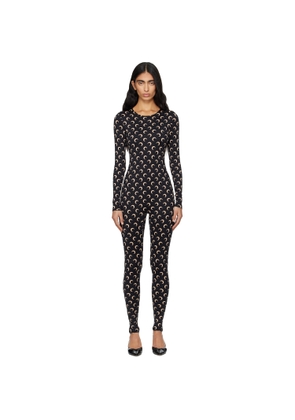 Marine Serre Black Recycled Jersey Moon Jumpsuit