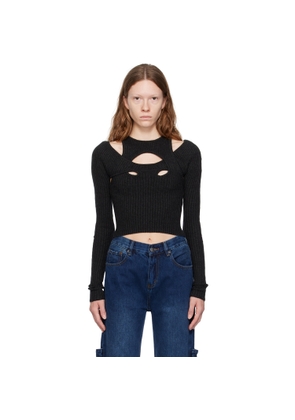 WYNN HAMLYN Black Derry Long Sleeve T-Shirt