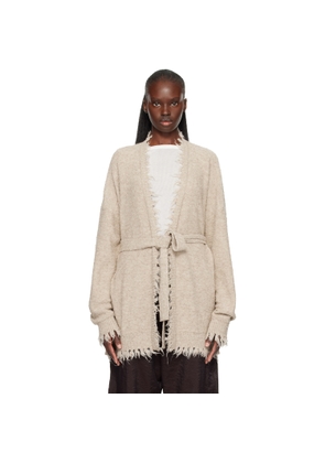 Lauren Manoogian Beige Fray Cardigan