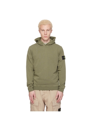 Stone Island Khaki 6100031 Malfilé Fleece Old Effect Hoodie