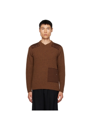 UNDERCOVER Brown Beaded Sweater