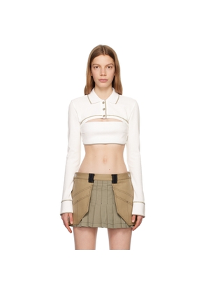 Dion Lee Off-White Shrunken Snap Polo