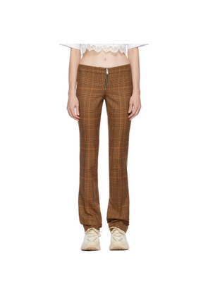 Stella McCartney Brown Exposed Zip-Fly Trousers