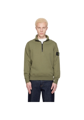 Stone Island Khaki 6100070 Organic Cotton Fleece Sweatshirt