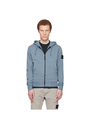 Stone Island Blue 6100061 Organic Cotton Fleece Hoodie