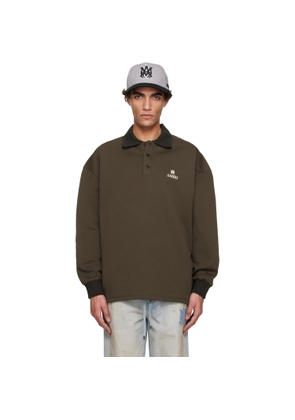 AMIRI Brown MA Oversized Long Sleeve Polo